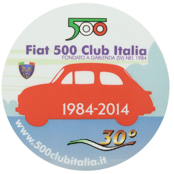 FIAT 500 CLUB ITALIA 2014 Sticker(Reverse Type)