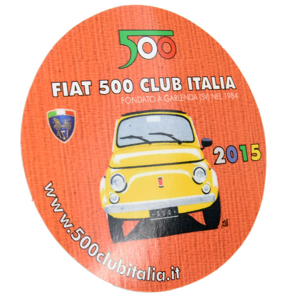 FIAT 500 CLUB ITALIA 2015 Sticker(Reverse Type)