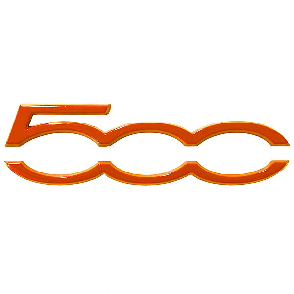 FIAT/ABARTH Genuine 500 Dashboard Emblem Logo(Orange)