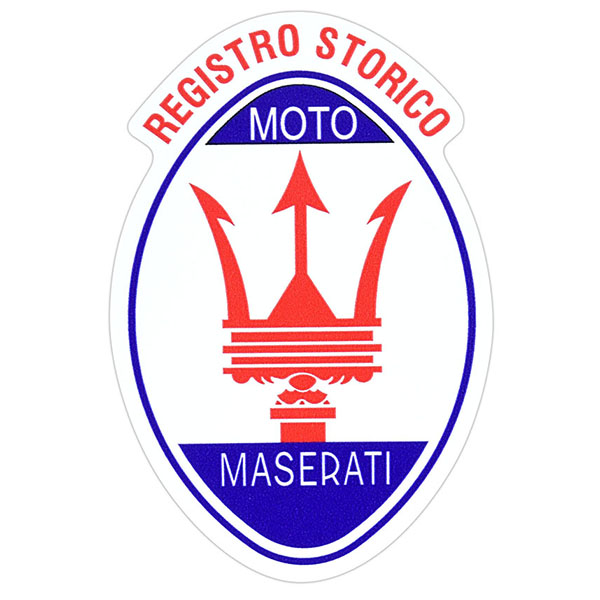 Registro Storico MOTO MASERATI Emblem Shaped Sticker