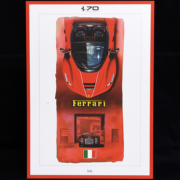 FERRARI HOLDS 70TH ANNIVERSARY CELEBRATIONS Guest Lithograph by Enzo Naso