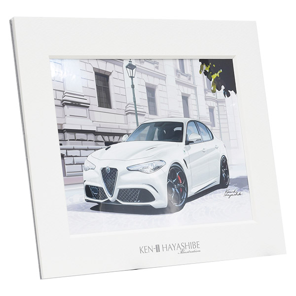 Alfa Romeo Giulia Quadrifoglio (White) Illustration by Kenichi Hayashibe