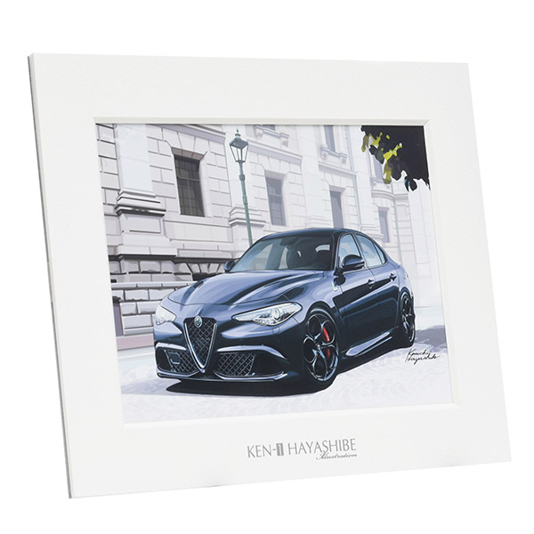 Alfa Romeo Giulia Quadrifoglio (Black) Illustration by Kenichi Hayashibe