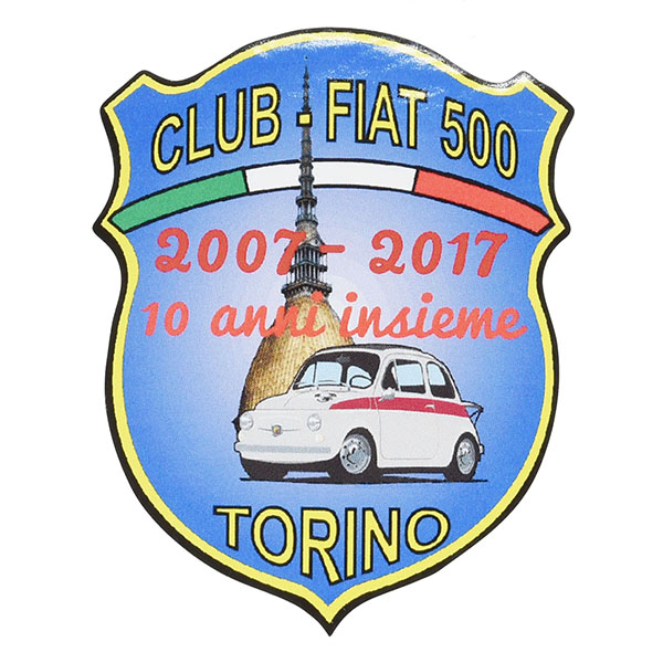 CLUB FIAT 500 TORINO 10anni Sticker