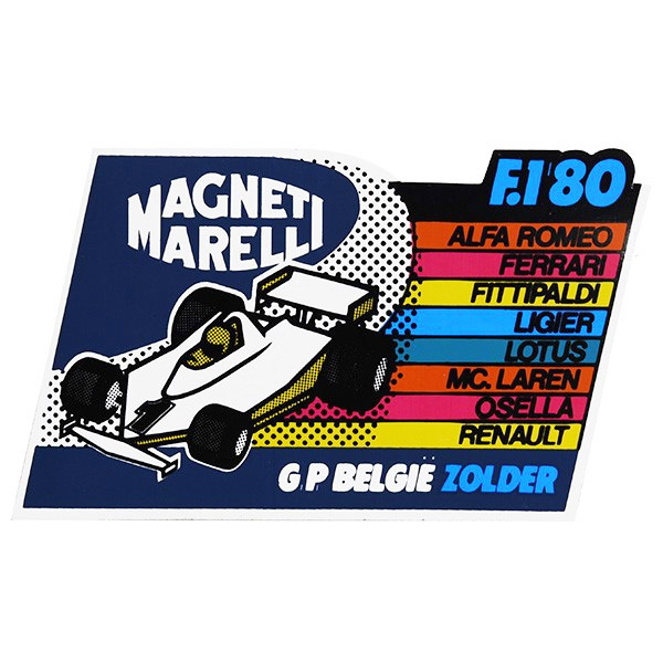 MAGNETI MARELLI F1 1980 Belgie GP Sticker