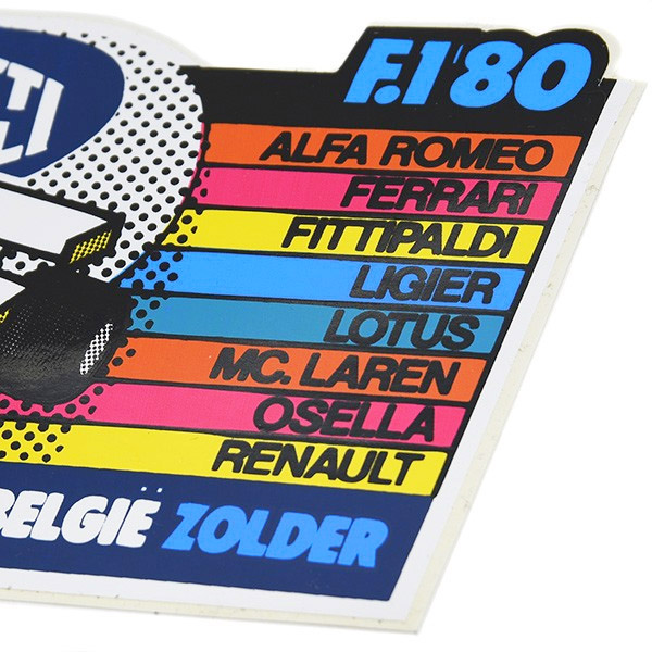 MAGNETI MARELLI F1 1980 Belgie GP Sticker