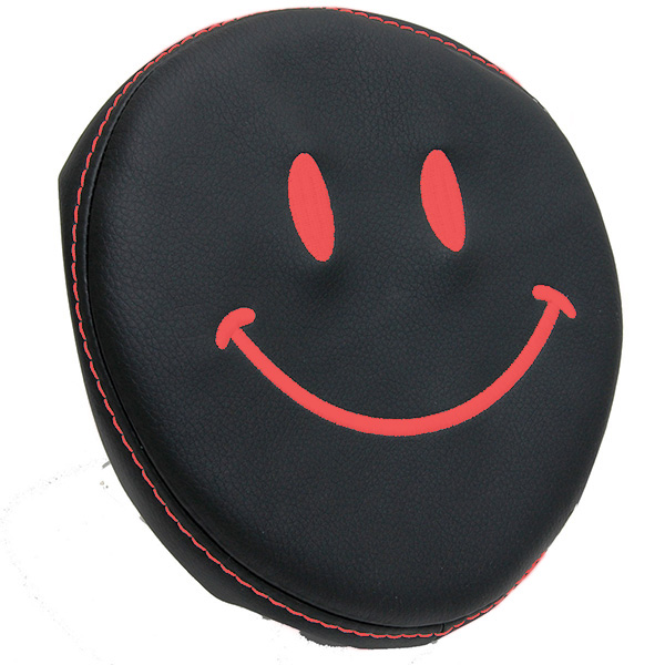 FIAT 500(Series 4) Fake Leather Headrest Cover (Smile/Black)