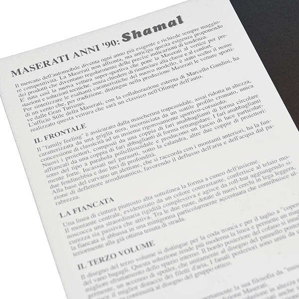 MASERATI Shamal Catalogue