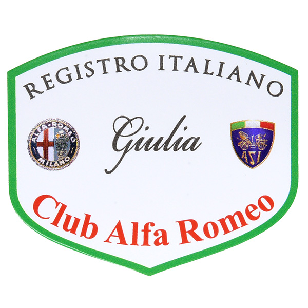 REGISTRO Italiano GIULIA Club Alfa Romeoƥå(Large)