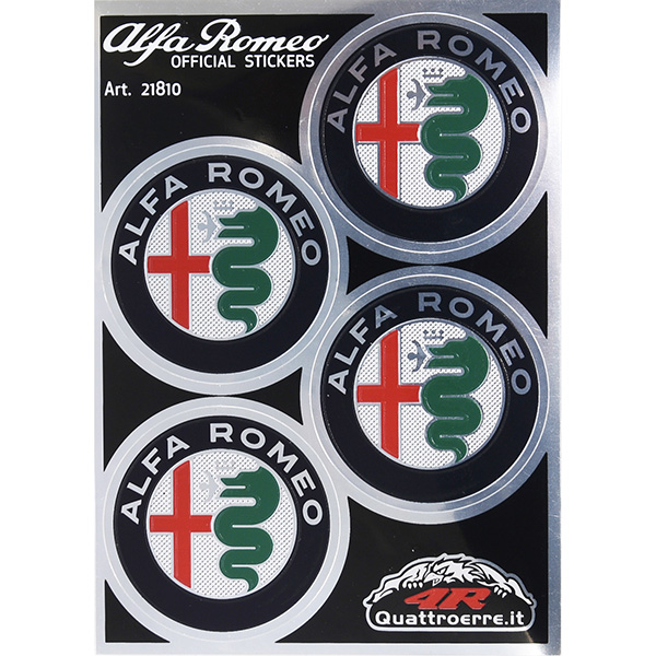 Alfa Romeo純正NEWエンブレムステッカー4枚セット(カラー/48mm 