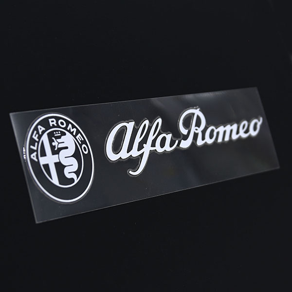 Alfa Romeo Logo & New Emblem Sticker(white/Die Cut/172mm)