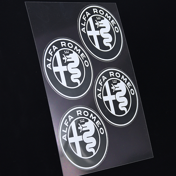 Alfa Romeo New Emblem Stickers Set(White/4pcs.)