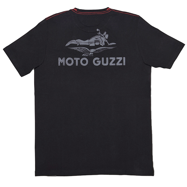 Moto Guzzi Official T-shirts-CLASSIC-(Black)