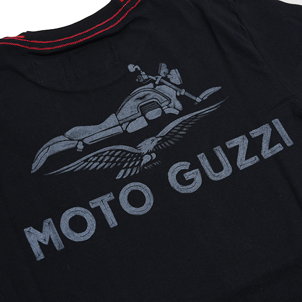 Moto Guzzi Official T-shirts-CLASSIC-(Black)