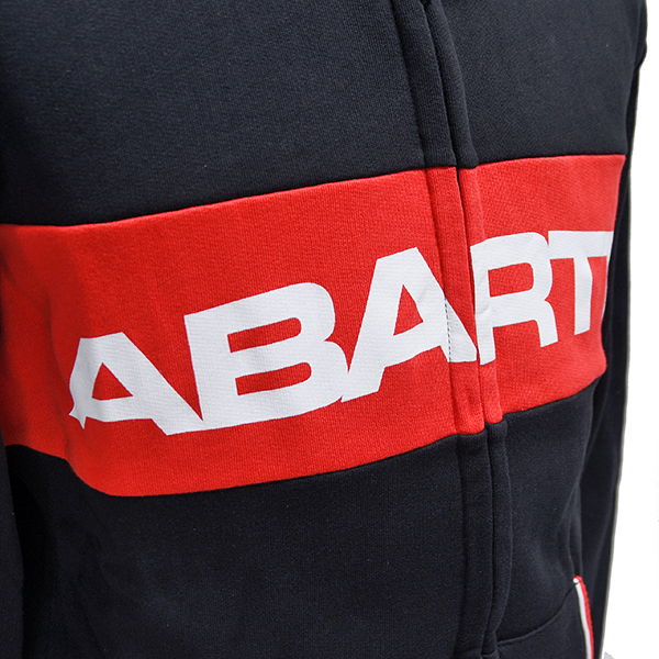 ABARTH Zip-Up Hoodie-Red Stripe-