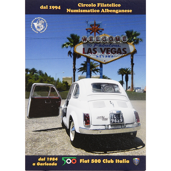FIAT 500 CLUB ITALIA Post Card-VEGAS-