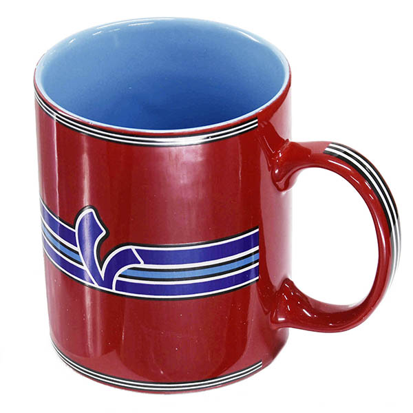 Vespa Official Mug Cup-V STRIPES-(Red)