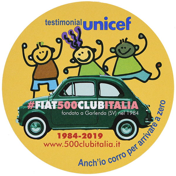 FIAT 500 CLUB ITALIA UNICEF 2019 Sticker(Green)