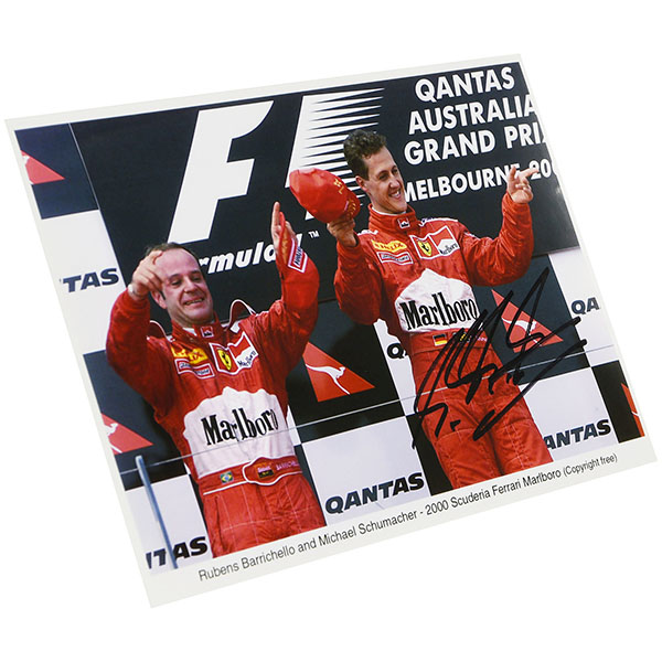 Scuderia Ferrari 2000 M.Schumacher&R.Barrichello Photo-M.schumacher Signed-