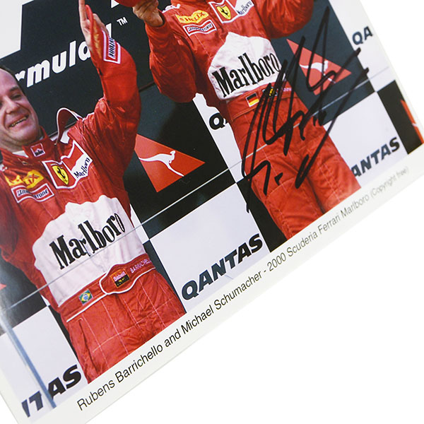 Scuderia Ferrari 2000 M.Schumacher&R.Barrichello Photo-M.schumacher Signed-