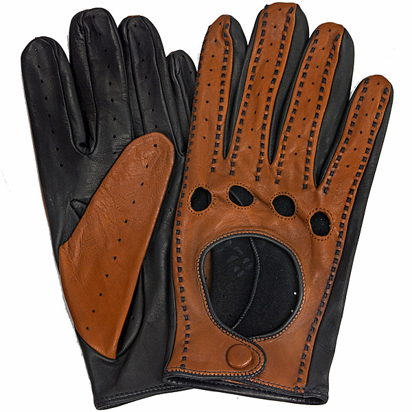 Ferrari Lambs Skin Driving Gloves (Brown)