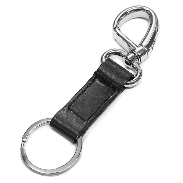 Vespa Official Carabina Leather Keyring(Black)