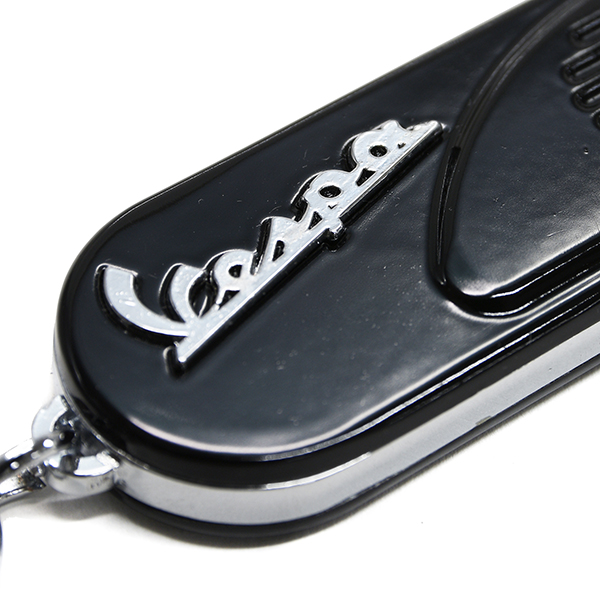 Vespa Official Side Cowl Keyring(Black)