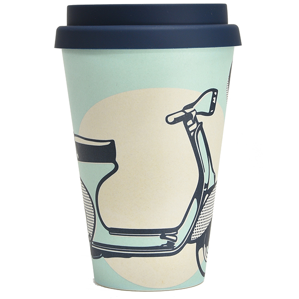 Vespa Bamboo Tumbler-BLUE SHAPE-