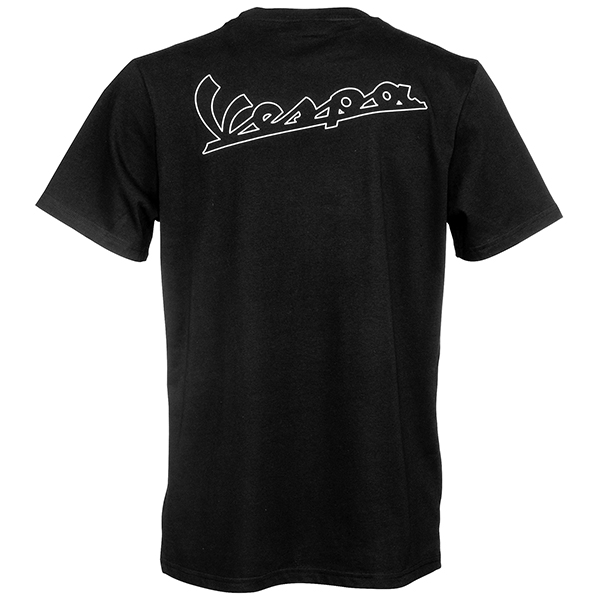 Vespa Official T-Shirts-Heritage-(Black)