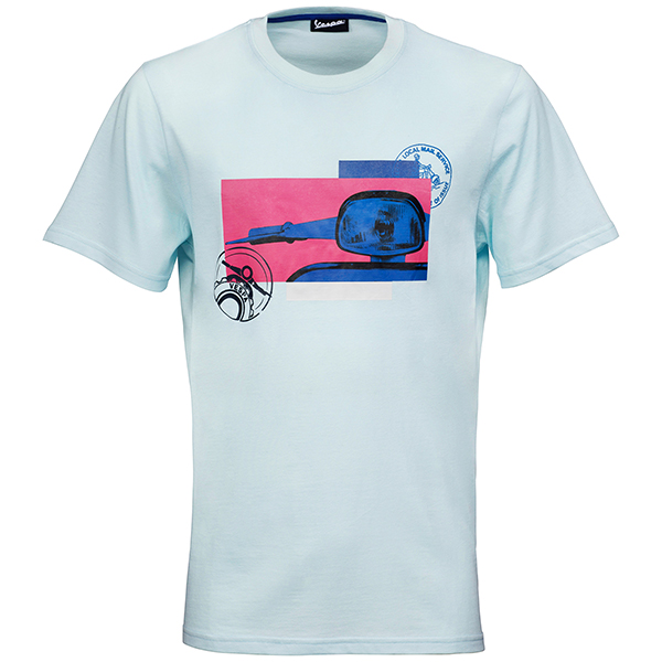 Vespa Official T-Shirts-Heritage-(Ligh Blue)