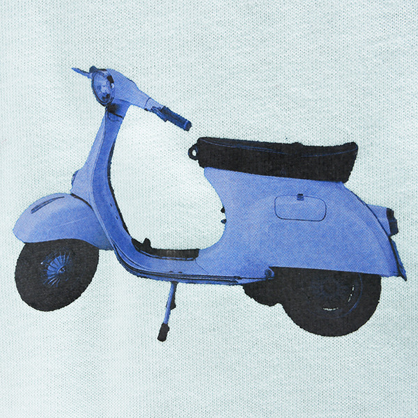 Vespa Official T-Shirts-Heritage-(Ligh Blue)