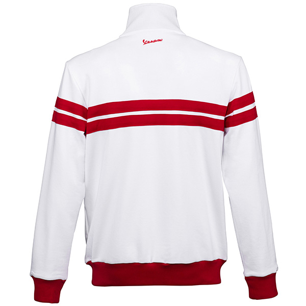 Vespa Zip-Up Sweat Shirts-Racing Sixty -(White)