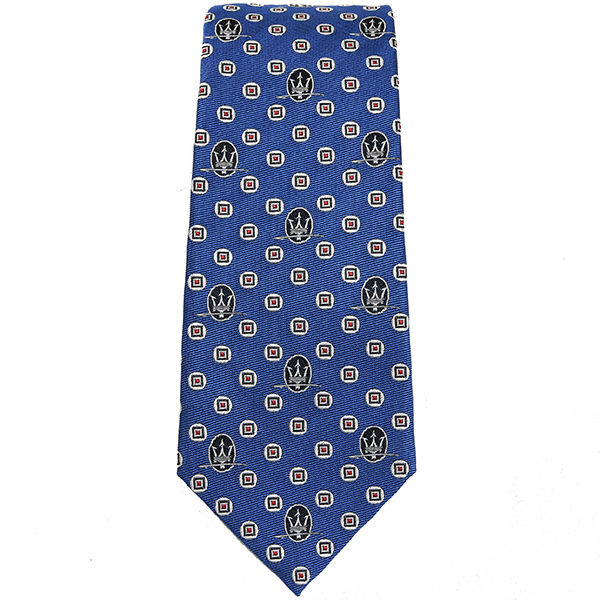 MASERATI Neck Tie(Blue/Red Square)