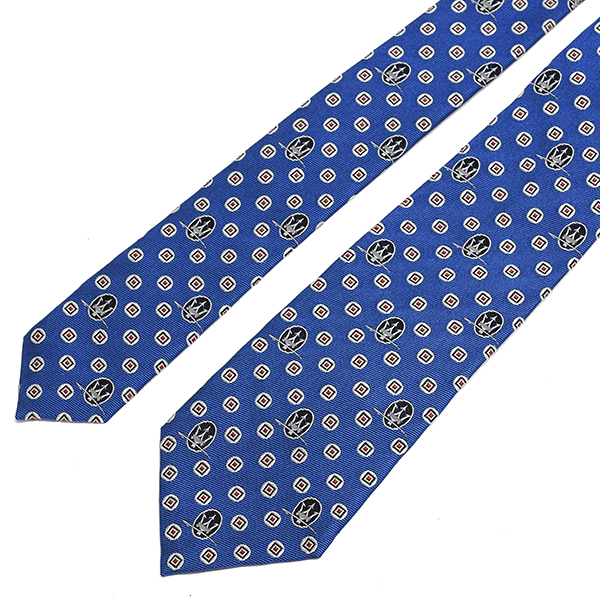 MASERATI Neck Tie(Blue/Red Square)