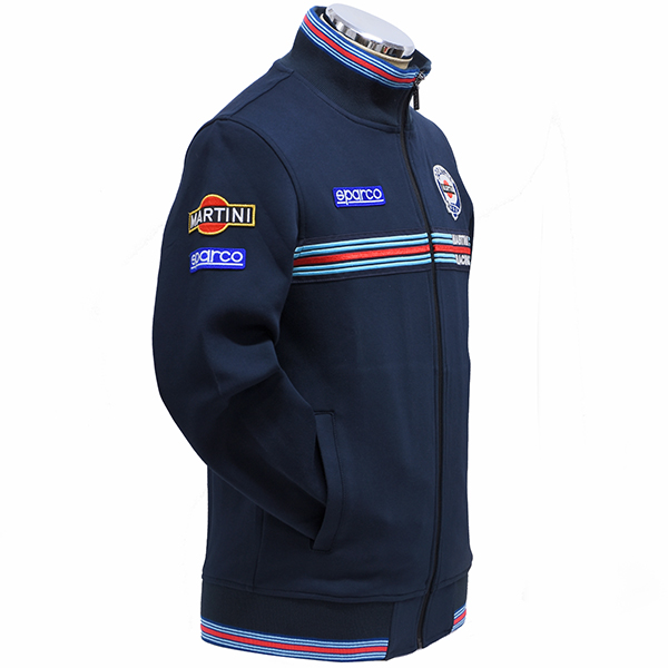 MARTINI RACING Official Zip Up Sweat by Sparco(Navy)