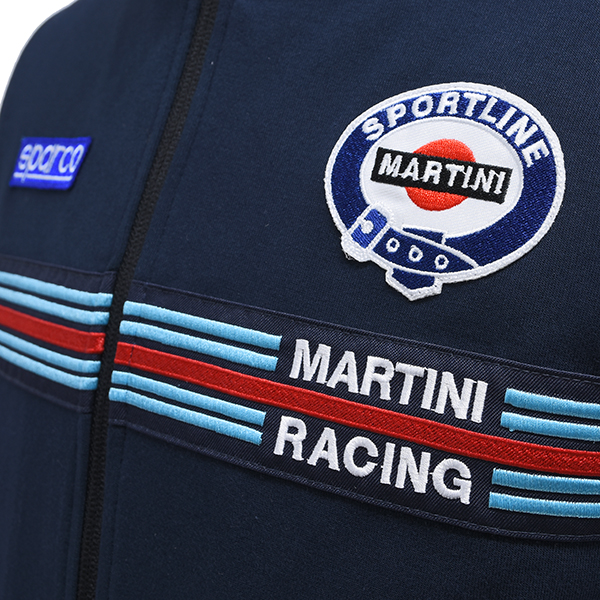 MARTINI RACING Official Zip Up Sweat by Sparco(Navy)