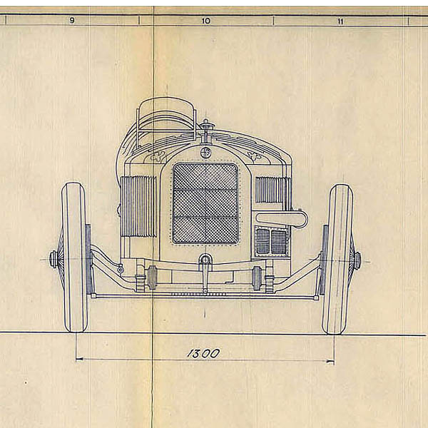 Alfa Romeo P2 1924 Blue Drawing Print