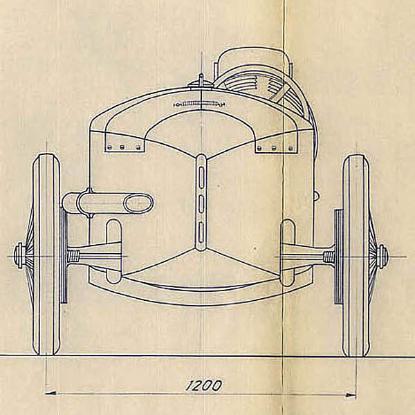 Alfa Romeo P2 1924 Blue Drawing Print