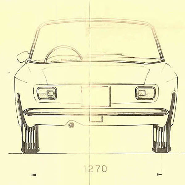 Alfa Romeo Giulia GTC cabrio 1965 Blue Drawing Print