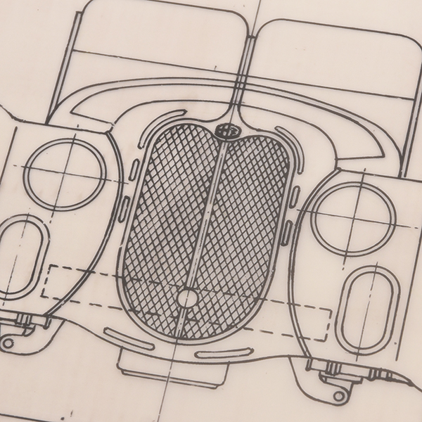 Alfa Romeo 6C 2500 Super Sport Spider 1939 Blue Drawing Print