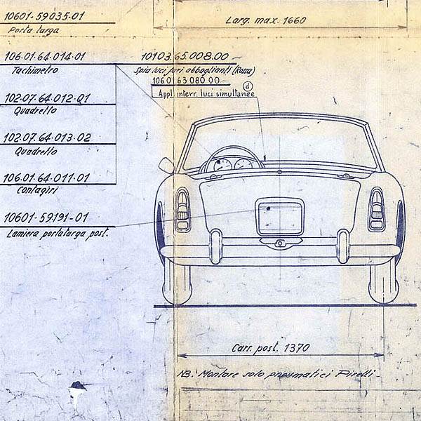 Alfa Romeo 2600 Spider USA 1962 Blue Drawing Print