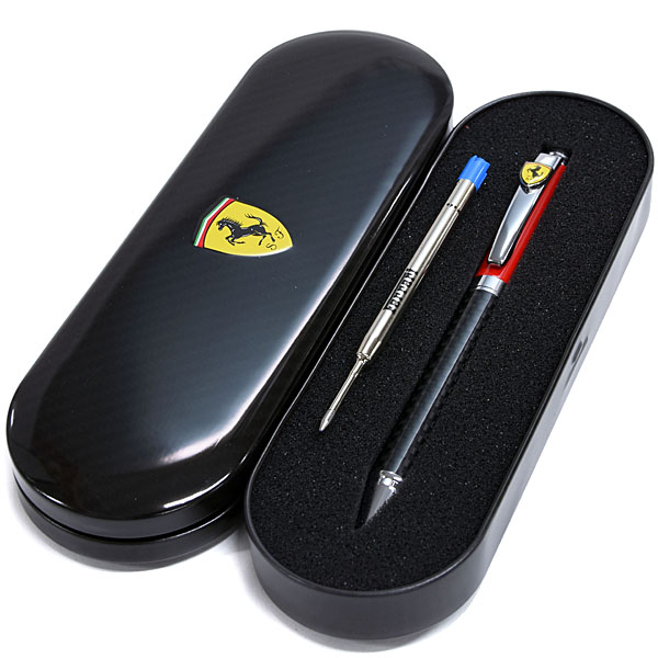 Ferrari Genuine Carbon Ballpoint Pen & Case Set