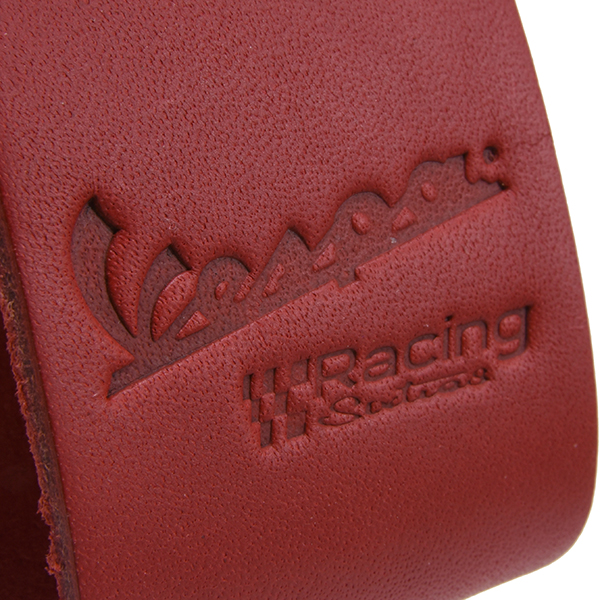 Vespa Official Leather Keyring-Racing Sixty-(Red)