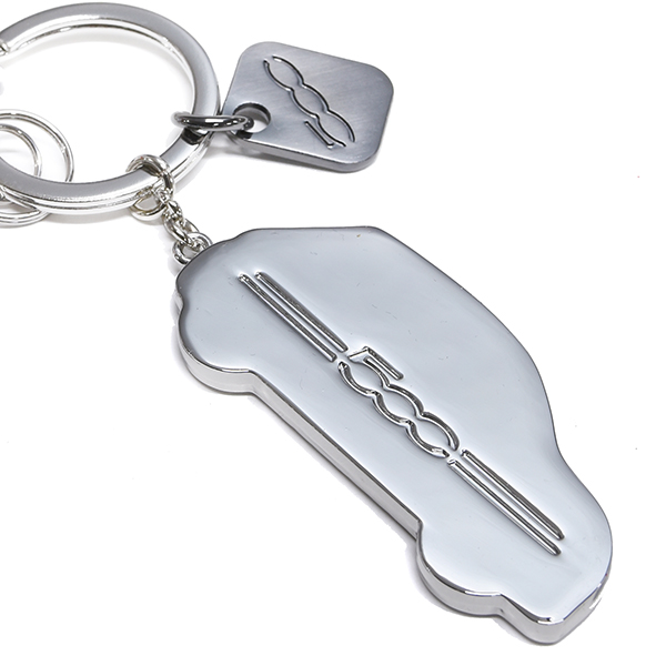 FIAT Official 500 Silhouette Swarovski Keyring