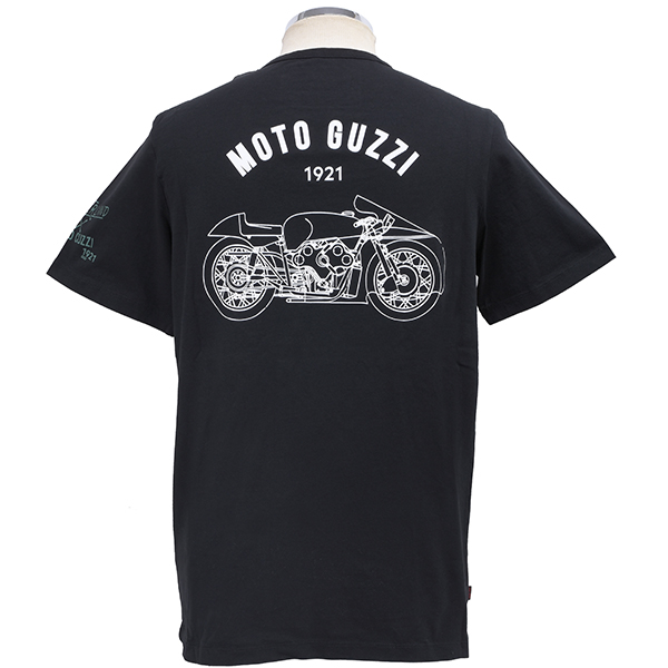 Moto Guzzi Timberland Collaboration Back Print T-Shirts(Black)