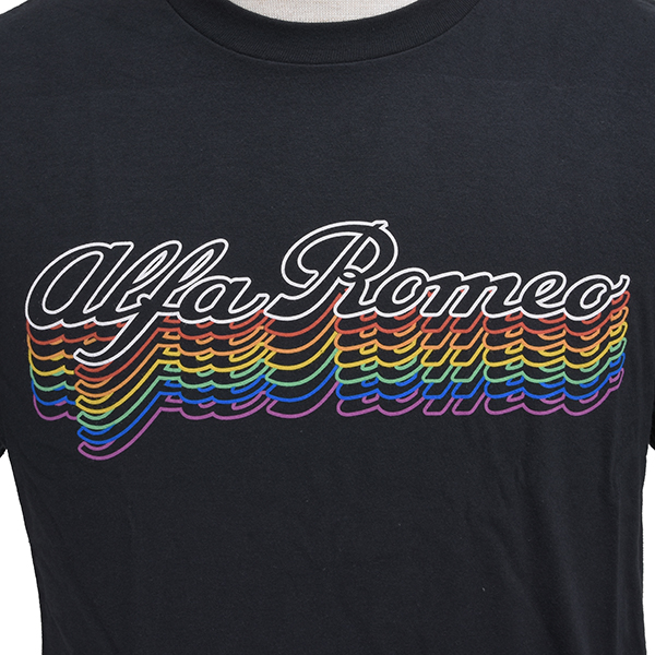 Alfa Romeo Official Rainbow Graphic Logo T-shirts