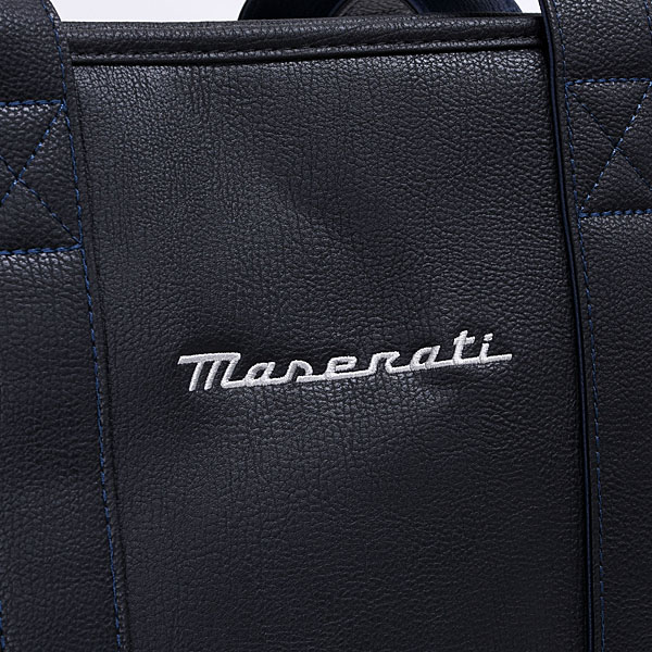 MASERATI Genuine Bi Color Tote Bag(Black/Navy)