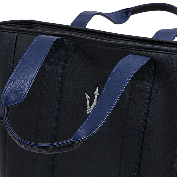 MASERATI Genuine Bi Color Tote Bag(Black/Navy)