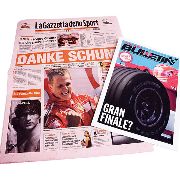 La Gazzetta dello Sport 2006.9.11  M.Schumacher retirement announcement