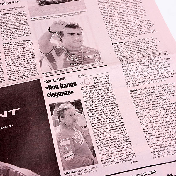 La Gazzetta dello Sport 2006.9.11  M.Schumacher retirement announcement